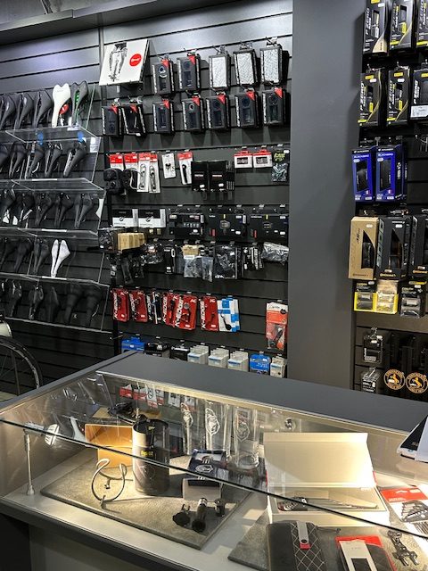 Entrance to Gorilla firm with range of bike tyres and accessories