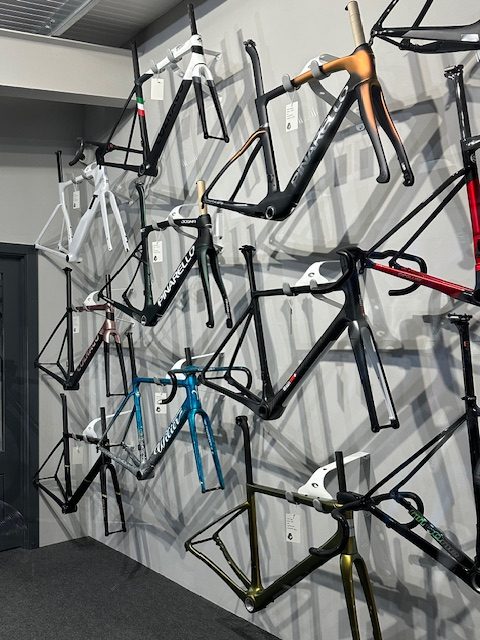 wall of bike frames