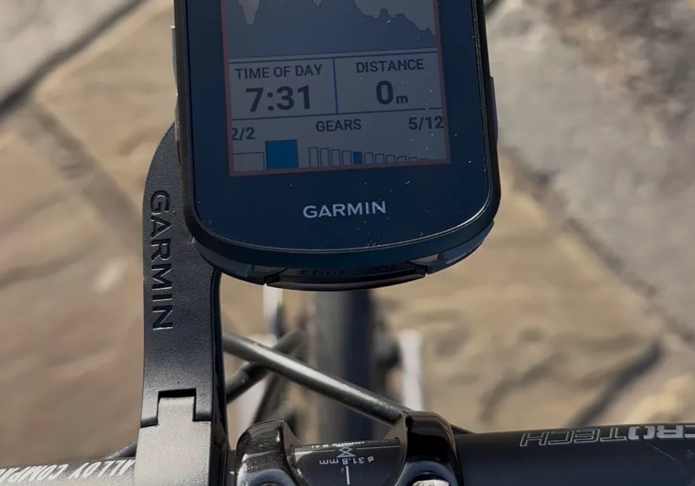 Garmin 540 edge showing a screen