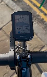 Garmin 540 edge showing a screen