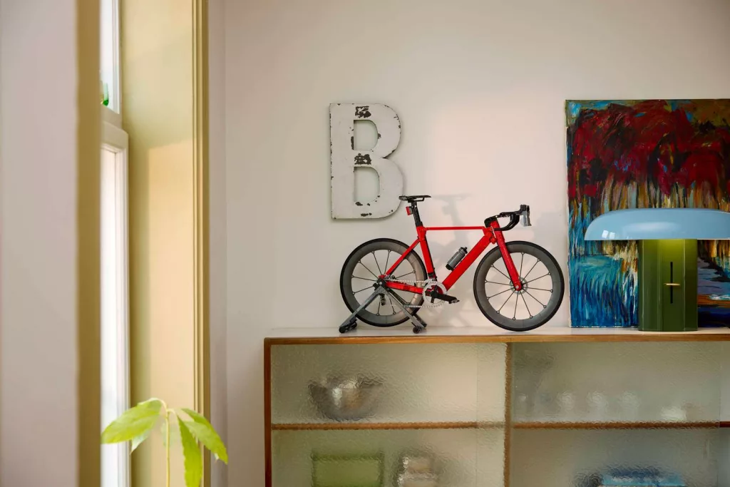 lego road bike on display