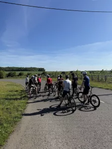 Stamford Cycling Club rehydrating in the sun