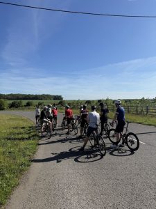 Stamford Cycling Club rehydrating in the sun