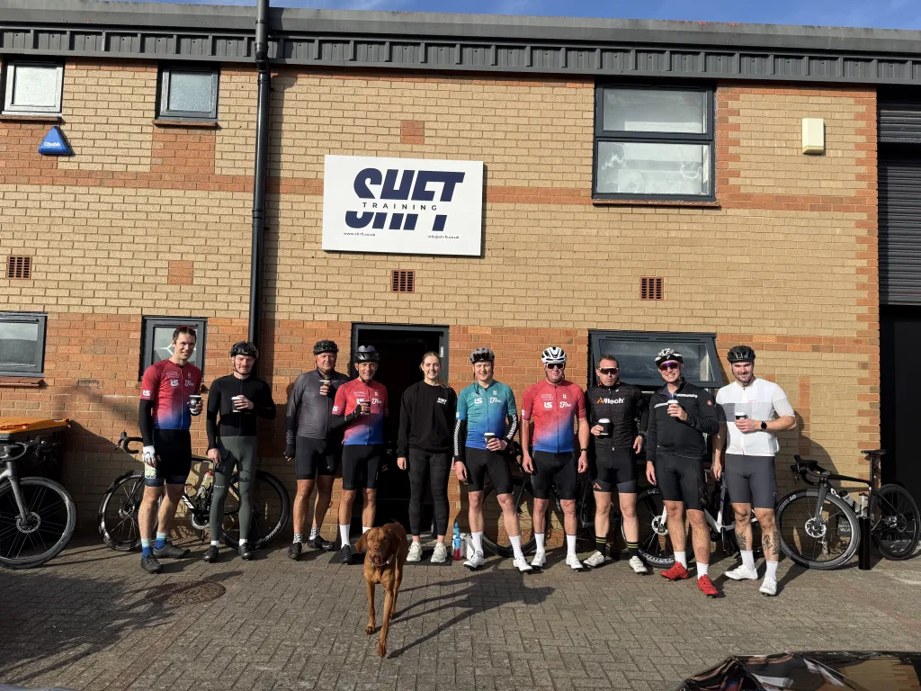 Stamford Cycling refueling at SHFT Training