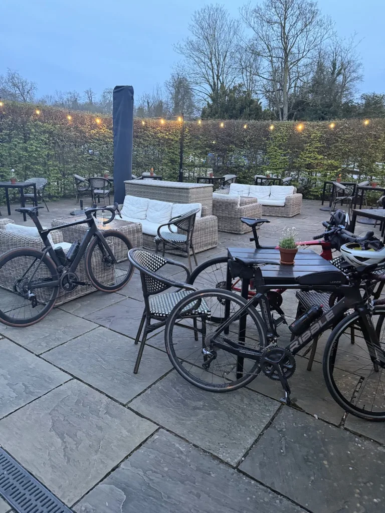 Bikes gathered in William Cecil patio