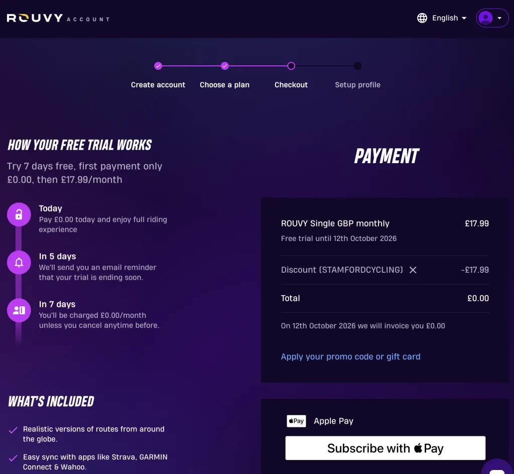 Confirm payment in ROUVY checkout