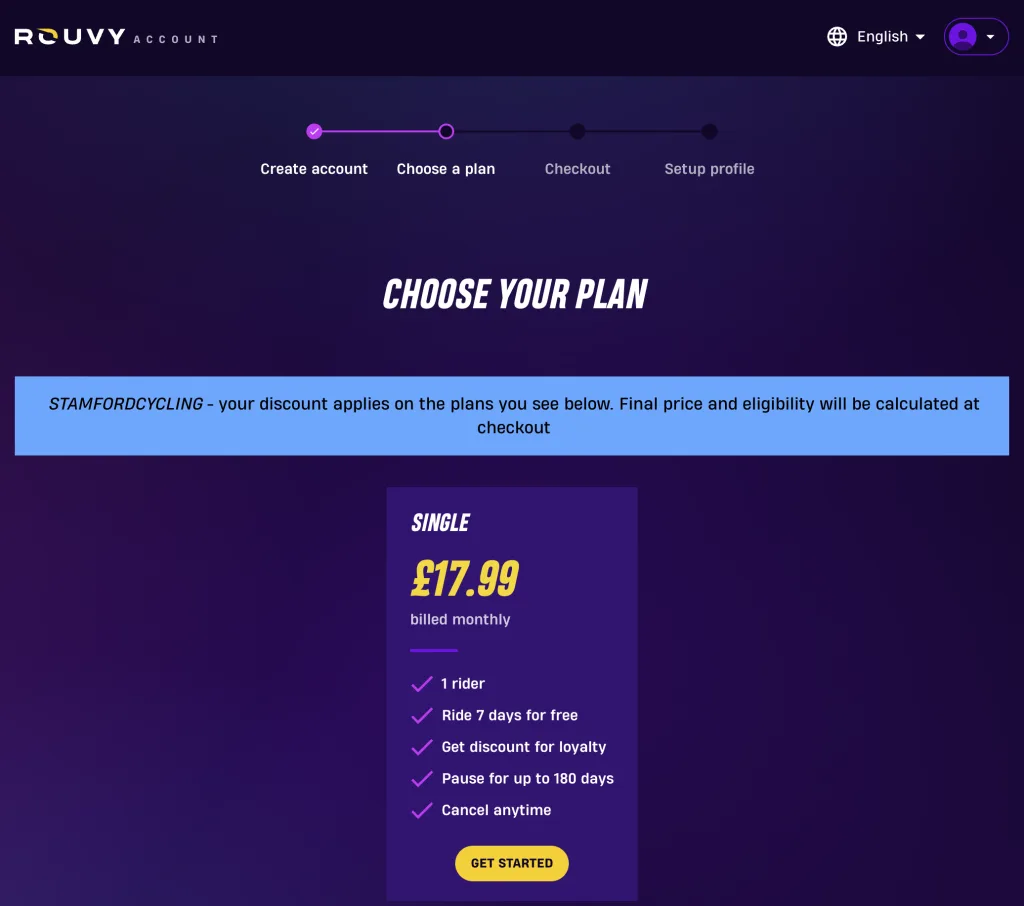 Choose your ROUVY Plan to get started