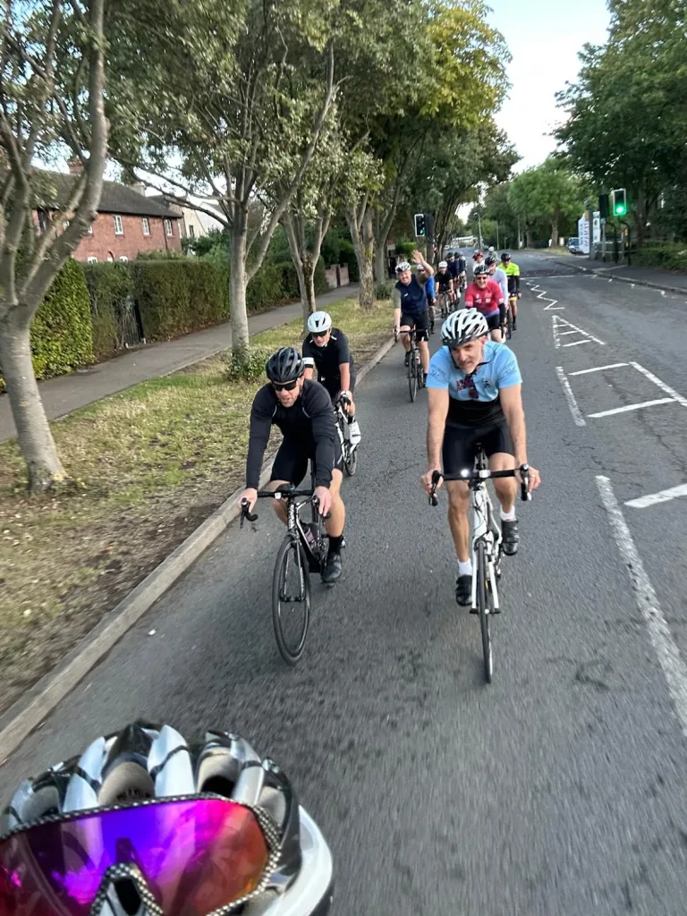 Stamford Cycling Sunday social ride outdoors on the roads